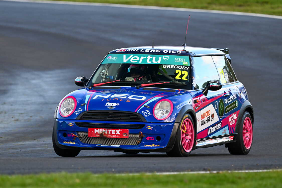 Ashley Gregory in Vertu Motors Mini Challenge at Brands Hatch
